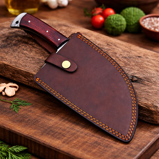 Chef Cleaver Knife Handmade Damascus Steel Mothers Day Gift